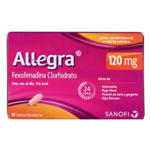 Allegra 120 mg 10 Comprimidos Fexofenadina