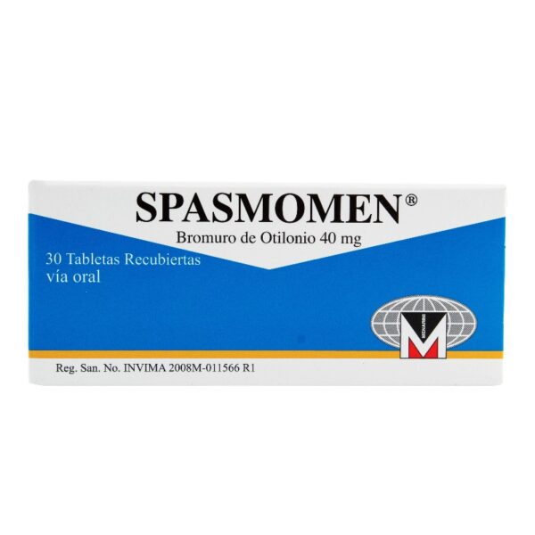 Spasmomen 40 mg 30 Tabletas Bromuro De Otilonio