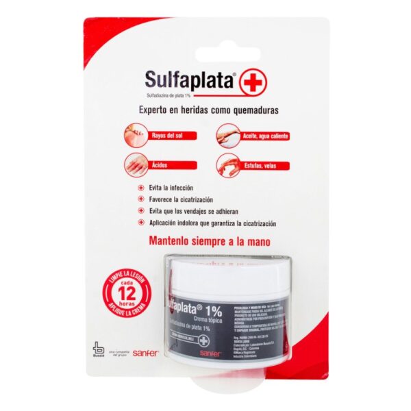 Sulfaplata 1 % Crema 30 gr Sulfadiazina De Plata