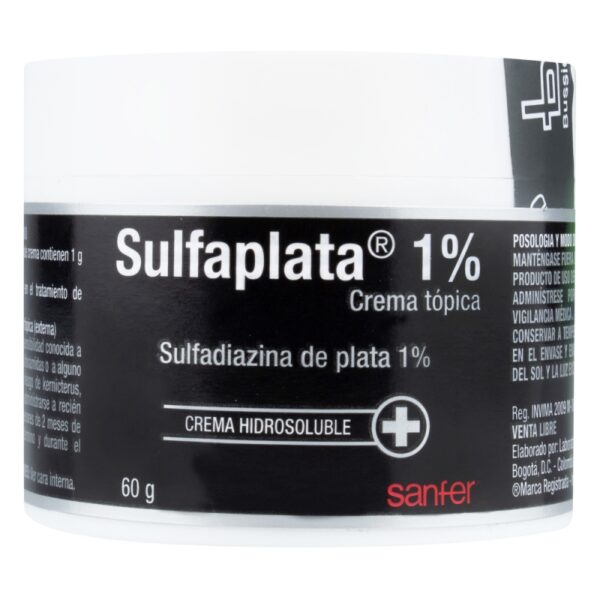Sulfaplata 1 % Crema 60 gr Sulfadiazina De Plata