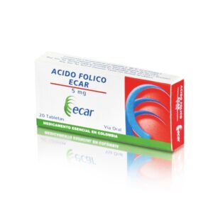 Acido Folico 5 mg 20 Tabletas Ecar