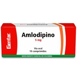 Amlodipino 5 mg 10 Tabletas Genfar