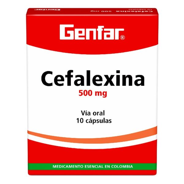 Cefalexina 500 mg 10 Capsulas Genfer