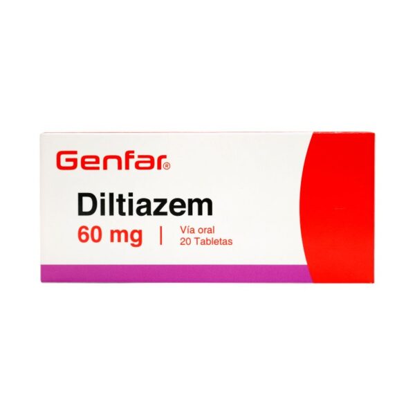 Diltiazem 60 mg 20 Tabletas Genfar