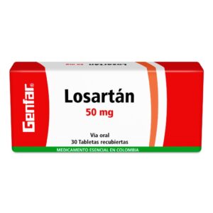 Losartan 50 mg 30 Tabletas Genfar