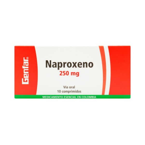 Naproxeno 250 mg 10 Capsulas Genfar