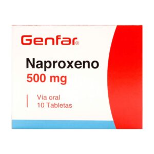 Naproxeno 500 mg 10 Tabletas Genfar