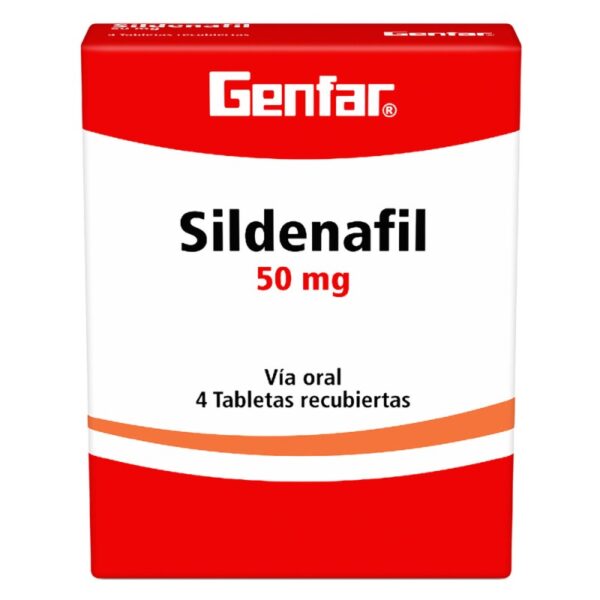 Sildenafil 50 mg 4 Tabletas Genfar