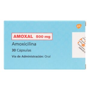 Amoxal 500 mg 30 Capsulas Amoxicilina