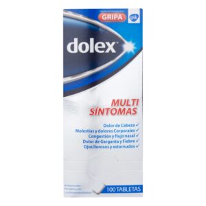 Dolex Gripa 100 Tabletas Acetaminofen / Clorfeniramina / Fenilefrina