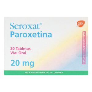 Seroxat 20 mg 20 Tabletas Paroxetina