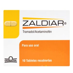Zaldiar 37.5/325 mg 10 Tabletas Acetaminofen / Tramadol
