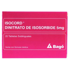 Isokord Subling 5 mg 20 Tabletas Isosorbide