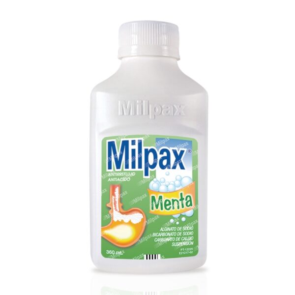 Milpax Suspension Menta 360 Ml Alginato-Bicarbonato De Sodio+ Calcio
