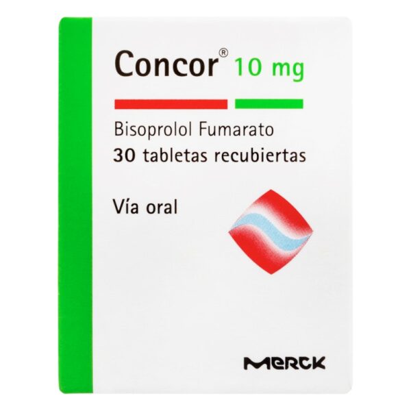 Concor 10 mg 30 Tabletas Bisoprol Fumarato