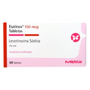 Eutirox 150 mcg 50 Tabletas Levotiroxina Sodica