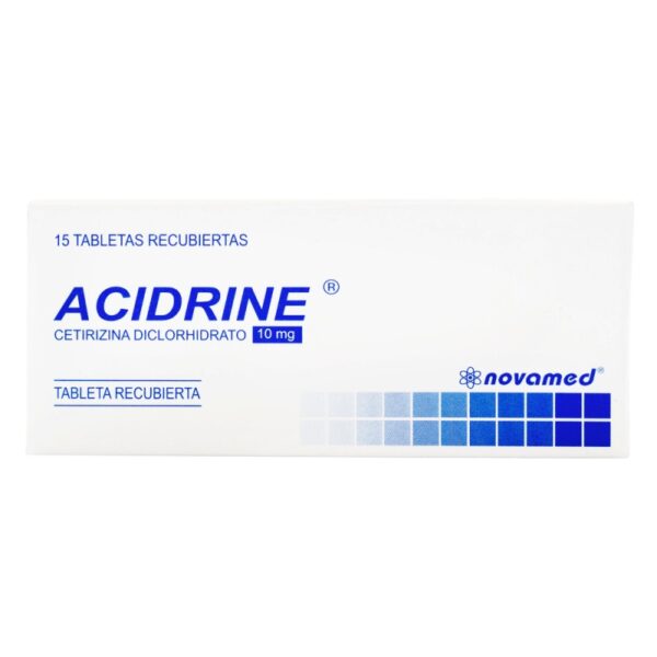 Acidrine 10 mg 15 Comprimidos cetirizina