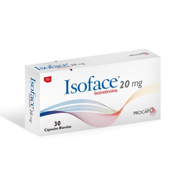 Isoface 20 mg 30 Capsulas Isotretinoina