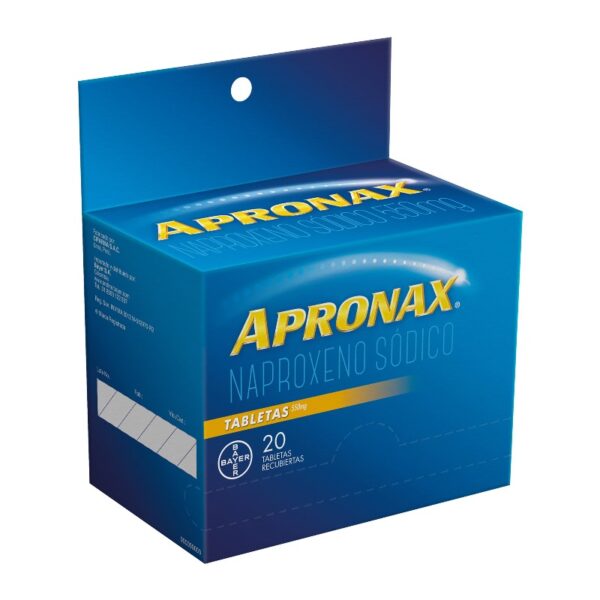 Apronax 550 mg 20 Tabletas Naproxeno