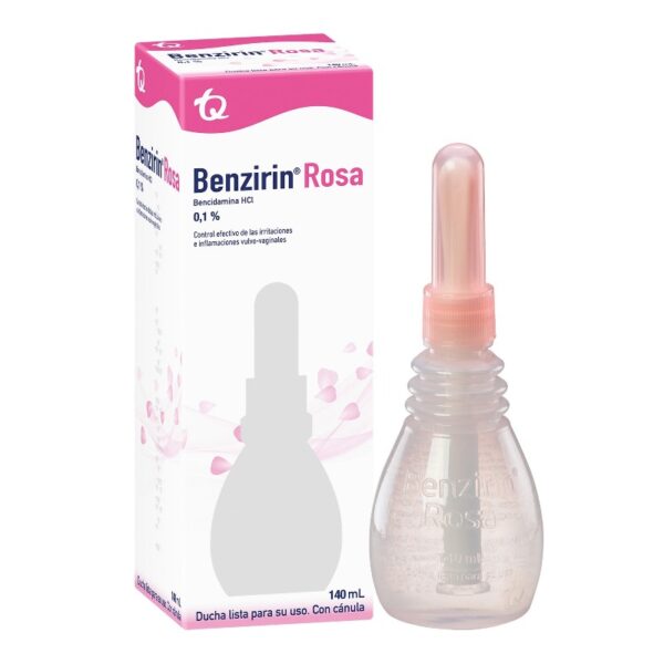 Benzirin Rosa Ducha Vaginal Canula 140Ml Bencidamina