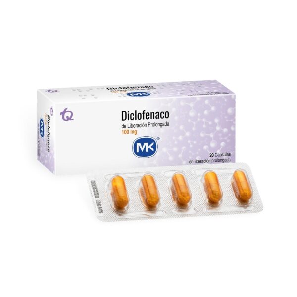 Diclofenaco Retard 100 Mg 20 Capsulas Mk Diclofenac