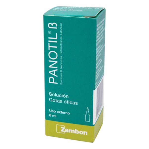 Panotil Beta Gotas 8 Ml Polimixina / Neomicina / Betametasona / Lidocaina