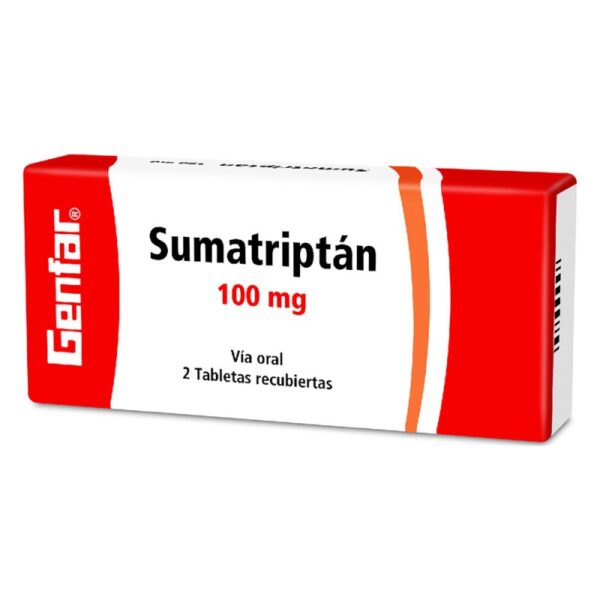 Sumatriptan 100 Mg 2 Tabletas Genfar