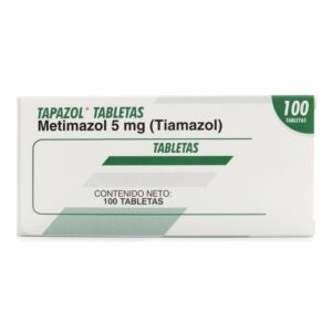 Tapazol 5 Mg 100 Tabletas Metimazol