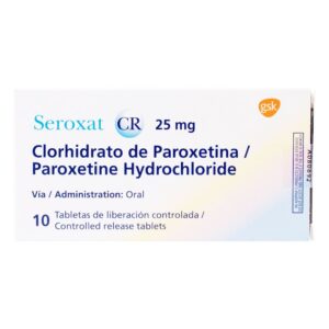 Seroxat Cr 25 Mg 10 Tabletas Clorhidrato De Paroxetina