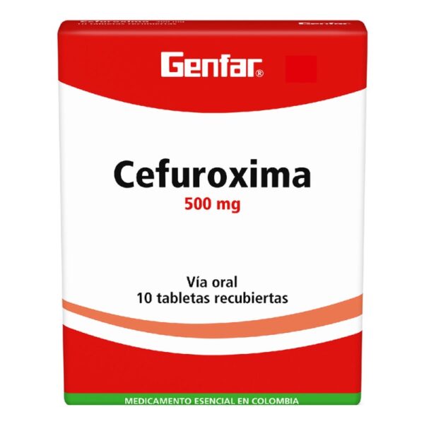 Cefuroxima 500 Mg 10 Tabletas Genfar