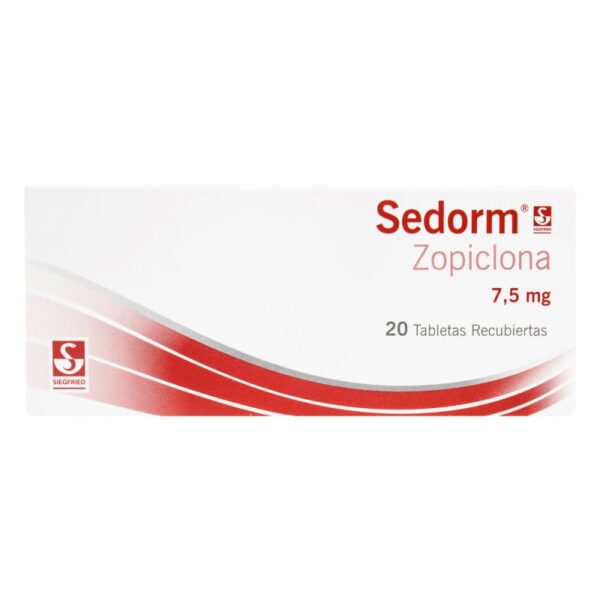 Sedorm Zopoclona 7.5 Mg 20 Tabletas Zopiclone