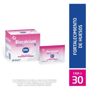 Biocalcium D Polvo 500 Mg 30 Sobres Mk Suplemento De Calcio Vitamina D