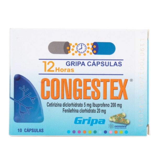Congestex 10 Capsulas Ibuprofeno / Fenilefrina / Cetirizina