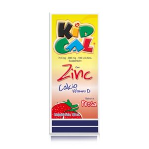 Kidcal Suspension 180 Ml Fresa Suplemento De Calcio Vitamina D-Zin