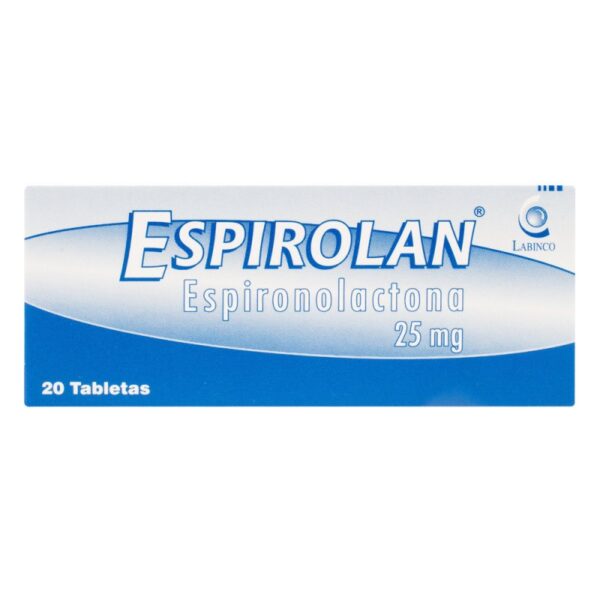 Espirolan 25 Mg 20 Tabletas Espironolactona