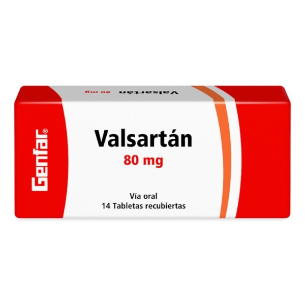 Valsartan 80 Mg 14 Tabletas Genfar