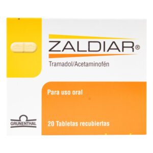 Zaldiar 37.5/325 Mg 20 Tabletas Acetaminofen / Tramadol