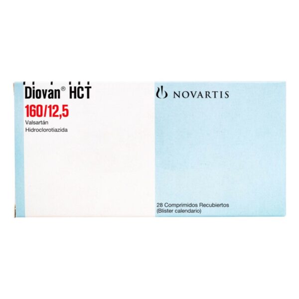 Diovan Hct 160/12.5 Mg 28 Tabletas Valsartan / Hidroclorotiazida