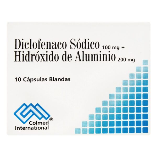 Diclofenaco 100 Mg / Hidroxido De Aluminio 10 Capsulas Colmed