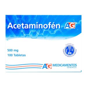 Acetaminofen 500 Mg 100 Tabletas