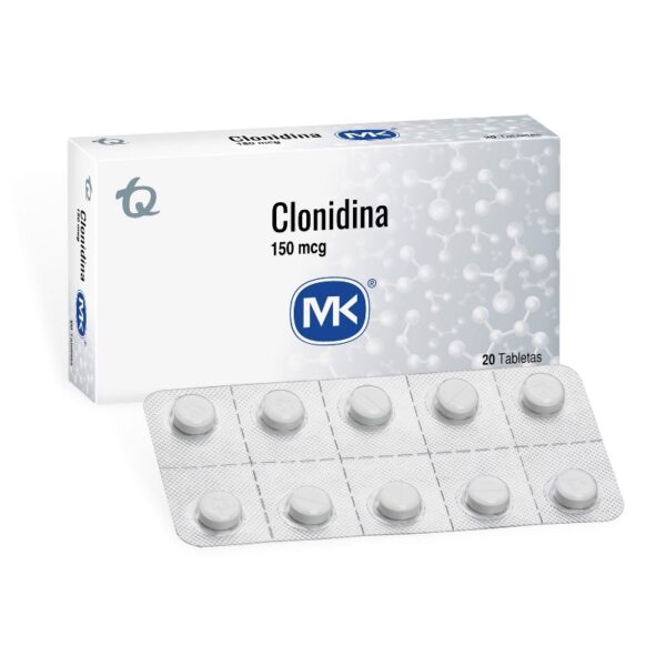 Clonidina 150 Mg 20 Tabletas Mk