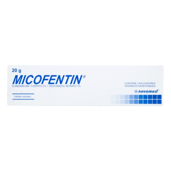 Micofentin Crema Vaginal 20 Gr 3 Aplicadores Clindamicina / Isoconazol