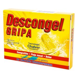 Descongel Gripa 10 Capsula Blanca Gelatina Acetaminofen / Fenilefrina / Loratadina