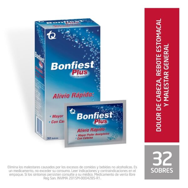 Bonfiest Lua Plus 32 Sobres Acetilsalicilico / Bicarbonato De Sodio / Cafeina