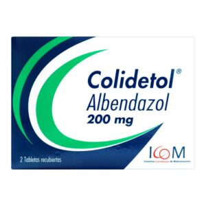 Colidetol 200 Mg 2 Tabletas Icom Albendazol