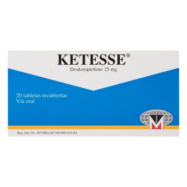 Ketesse 25 Mg 20 Comprimidos Dexketoprofeno