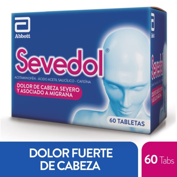 Sevedol 60 Tabletas Acido Acetilsalicilico+Acetaminofen+Cafe