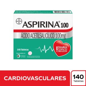 Aspirina 100 Mg 140 Tabletas Acetilsalicilico Acido