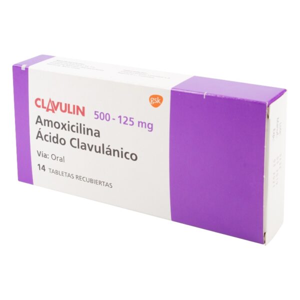 Clavulin 500 Mg 14 Tabletas Amoxicilina / Acido Clavulanico