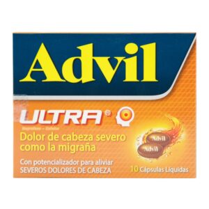 Advil Ultra 10 Capsulas Ibuprofeno / Cafeina